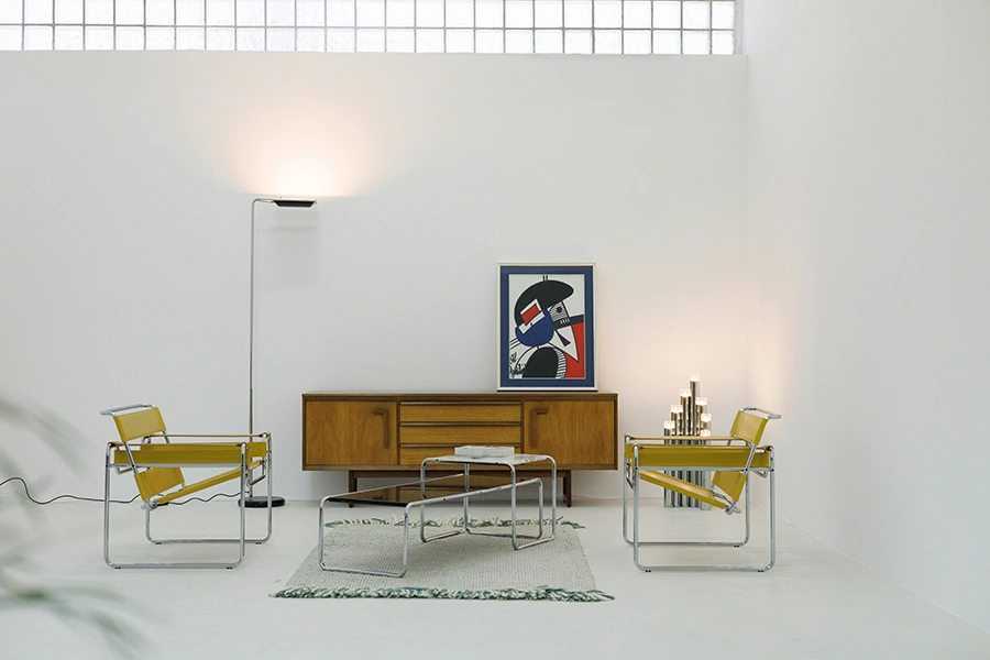 Gelber Wassily Chair von Marcel Breuer
